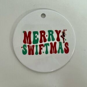 NWT Merry Swiftmas Cermaic Ornament - Oopsie Print #2